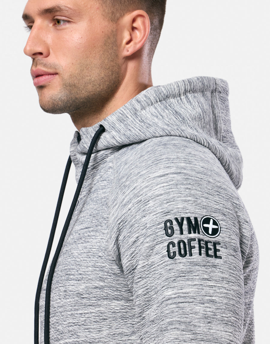 Mens Grey Fleck Hoodie