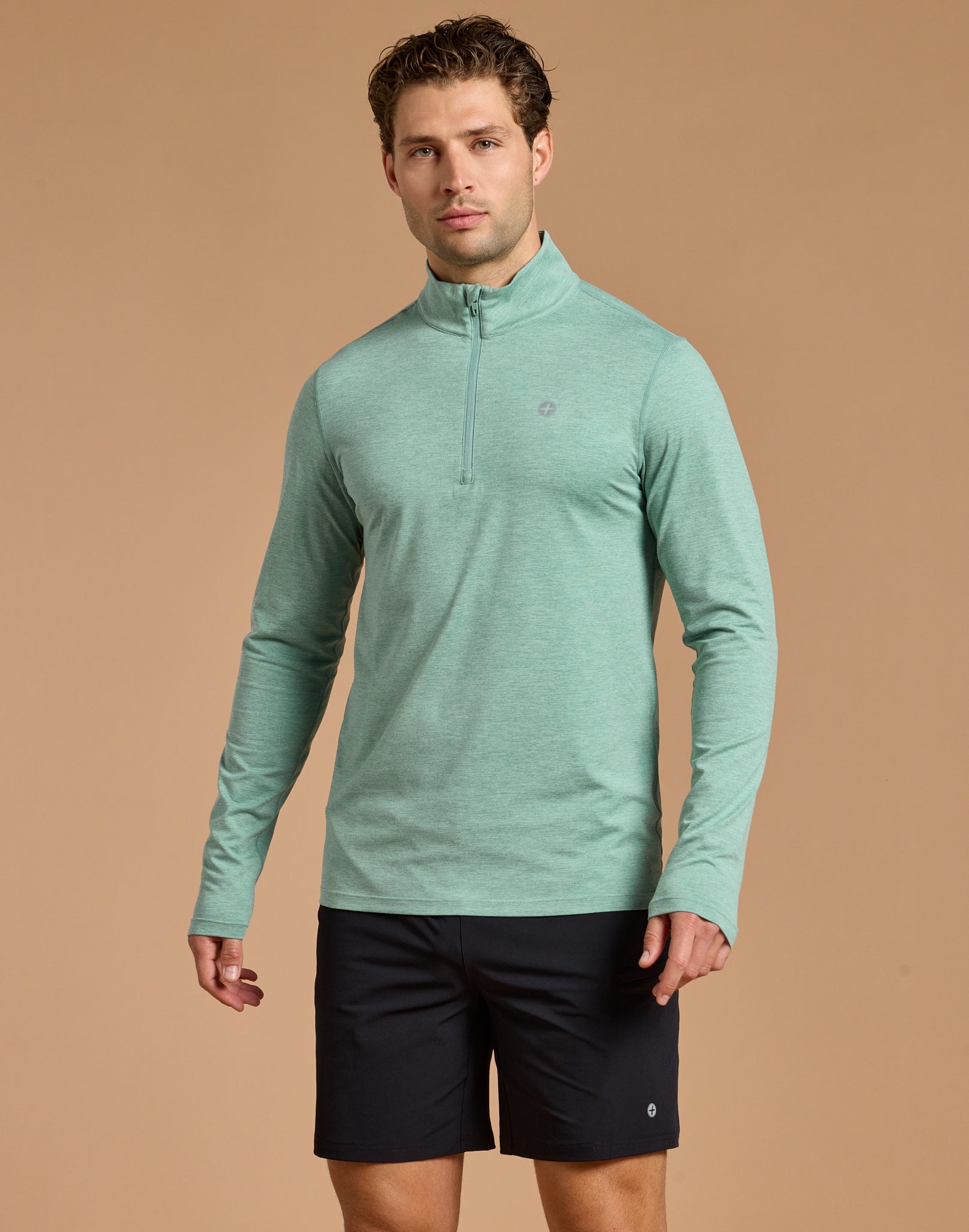Midlayer in Fresh Green Marl