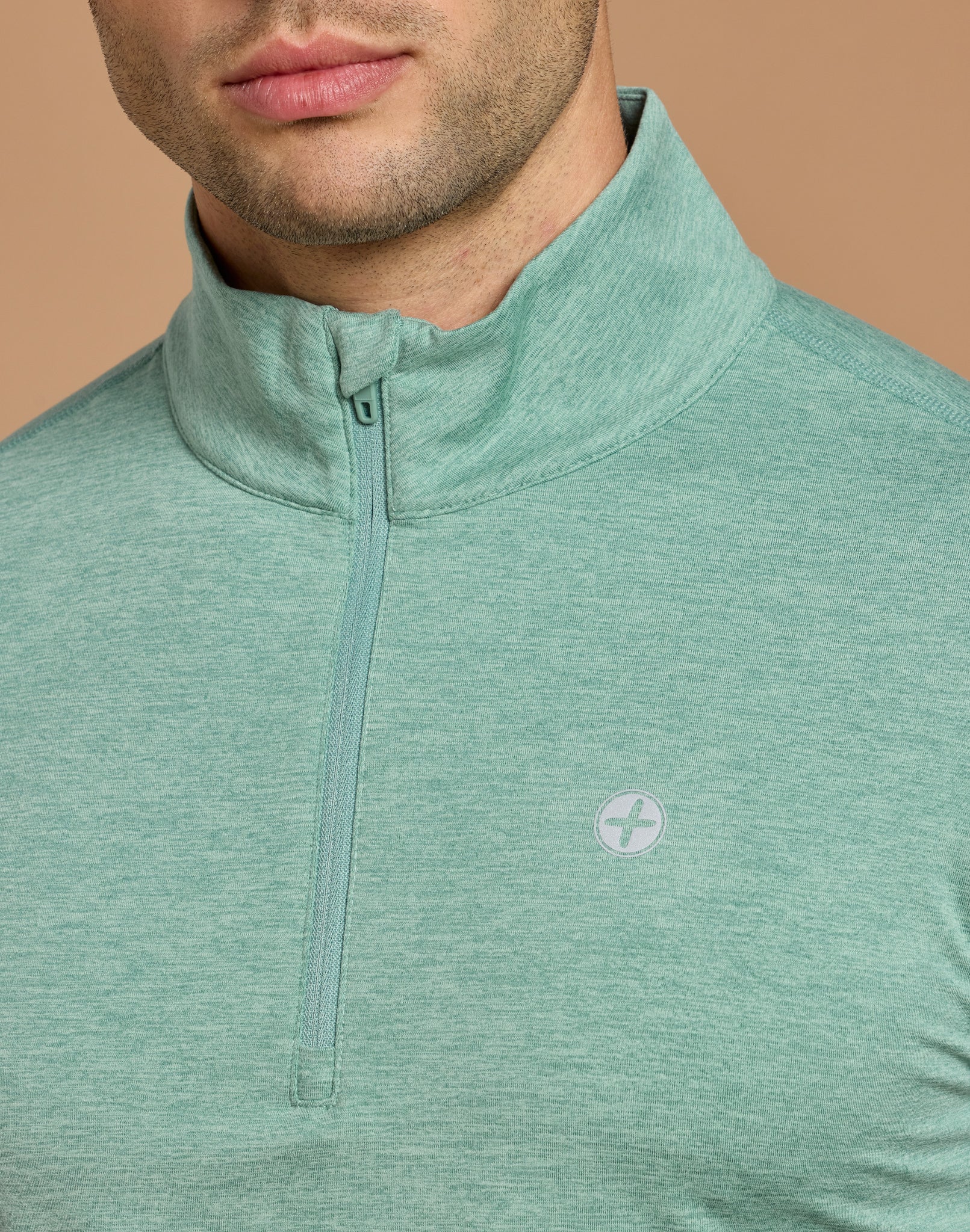 Midlayer in Fresh Green Marl