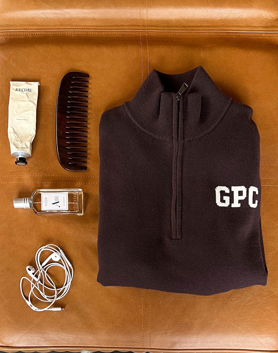 Knit Half Zip in Mocha Bean