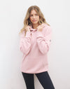 Patch Hoodie in Dusty Pink