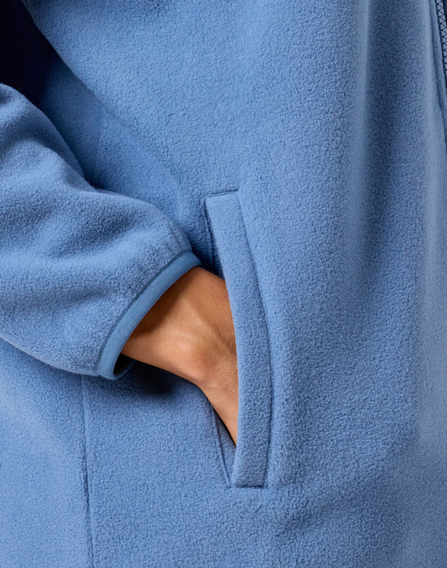 Full Zip Polar Fleece in Oasis Blue