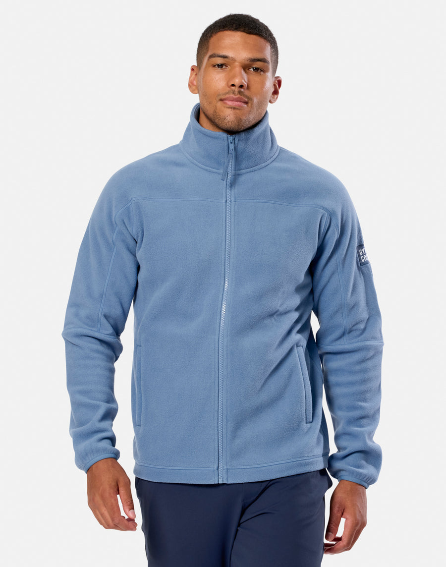 Full Zip Polar Fleece in Oasis Blue