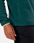Half Zip Polar Fleece in Amazon Green