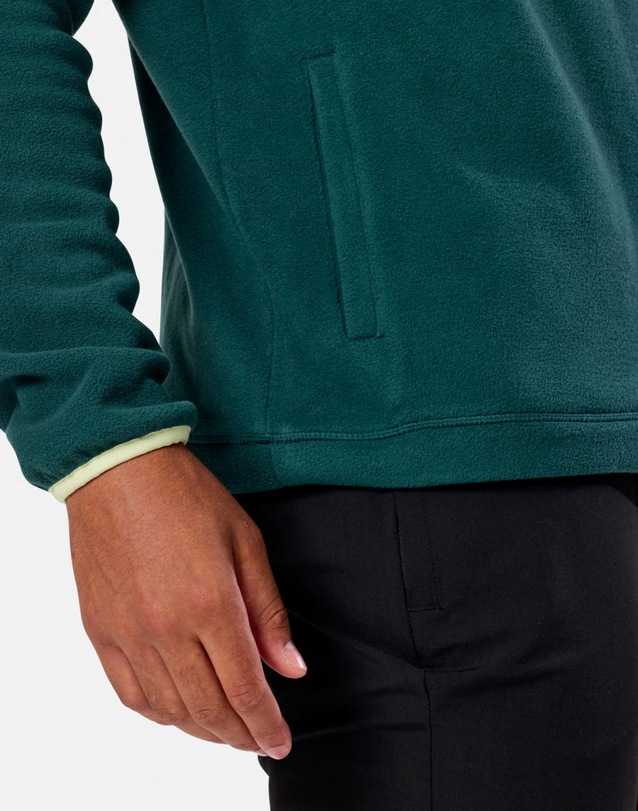 Half Zip Polar Fleece in Amazon Green