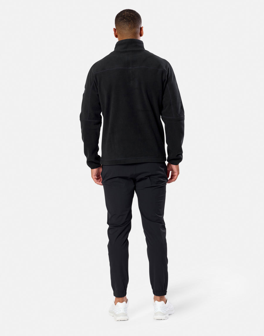 Half Zip Polar Fleece in Deep Black
