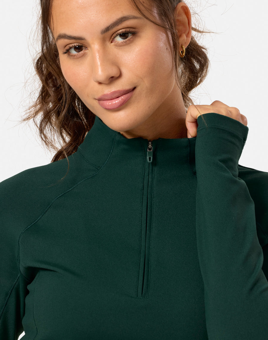 Relentless 1/4 Zip in Amazon Green