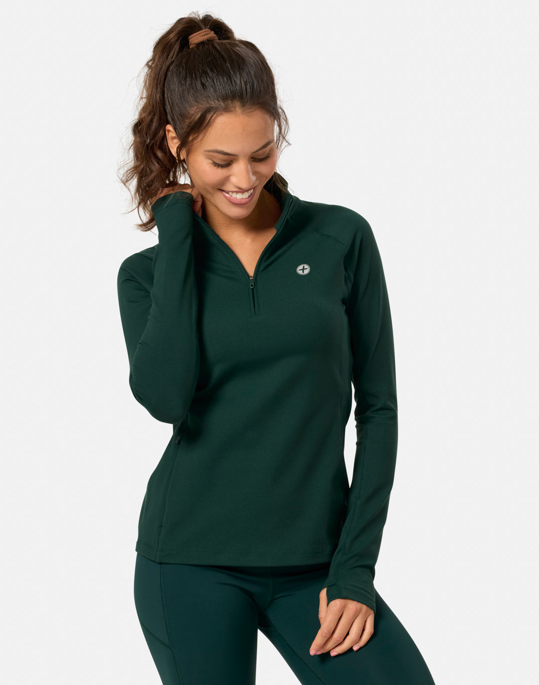Relentless 1/4 Zip in Amazon Green