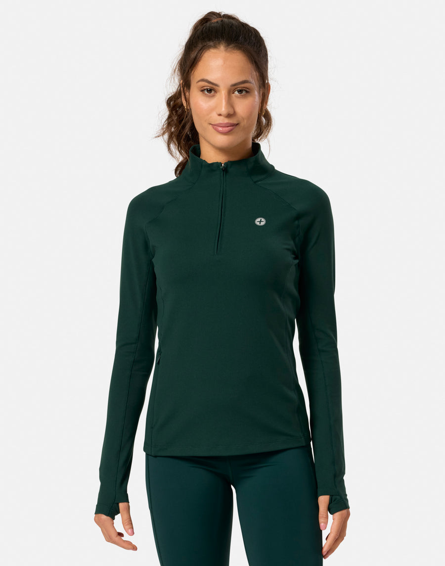 Relentless 1/4 Zip in Amazon Green