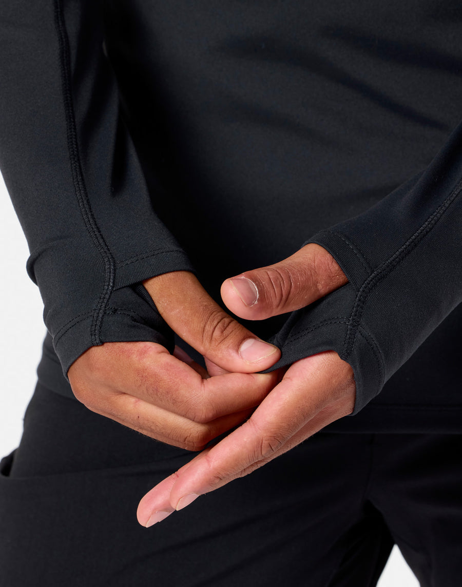 Relentless 1/4 Zip in Black