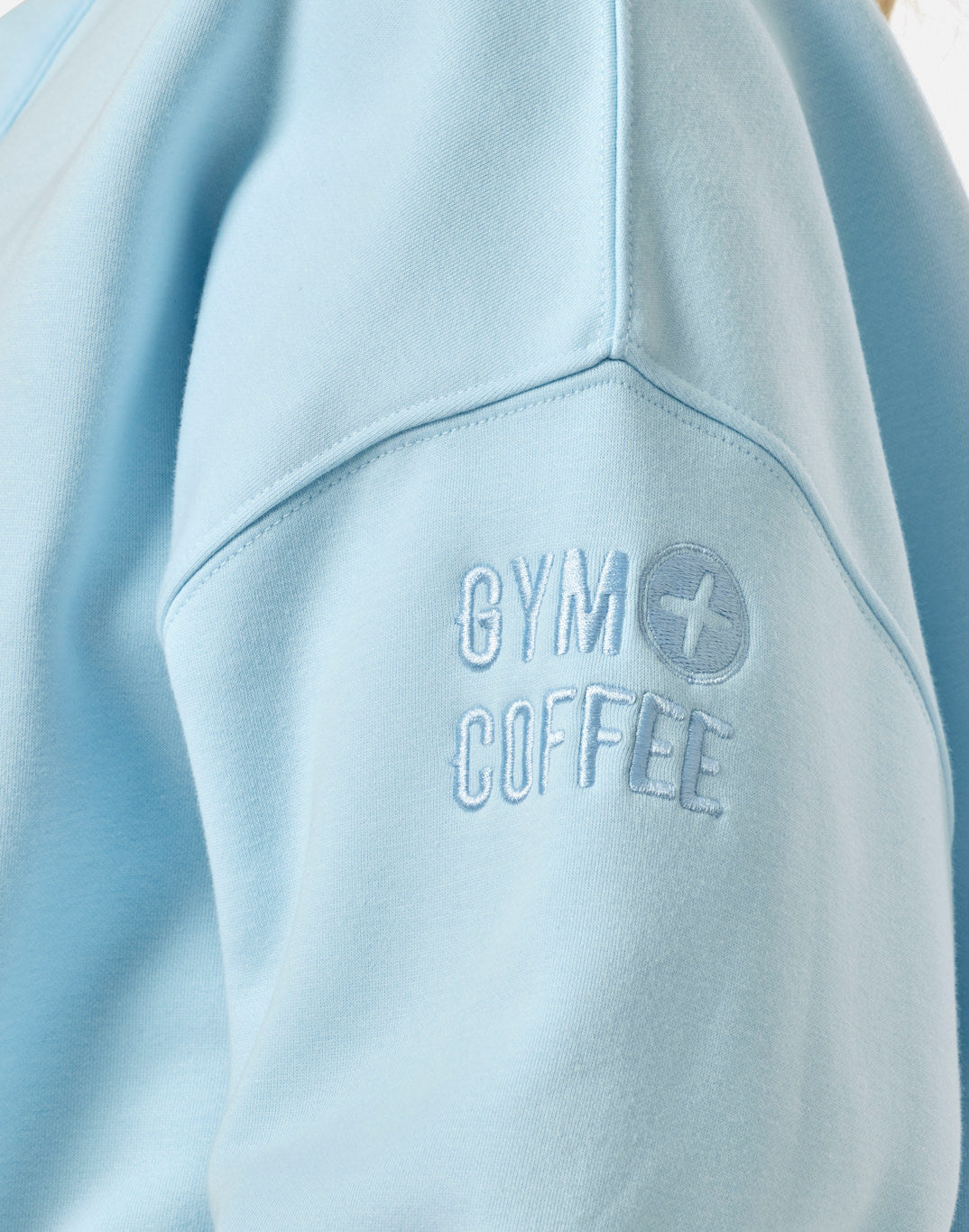 Snap Collar Sierra Sweatshirt in Baby Blue