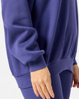 Snap Collar Sierra Sweatshirt in Violet Smoke