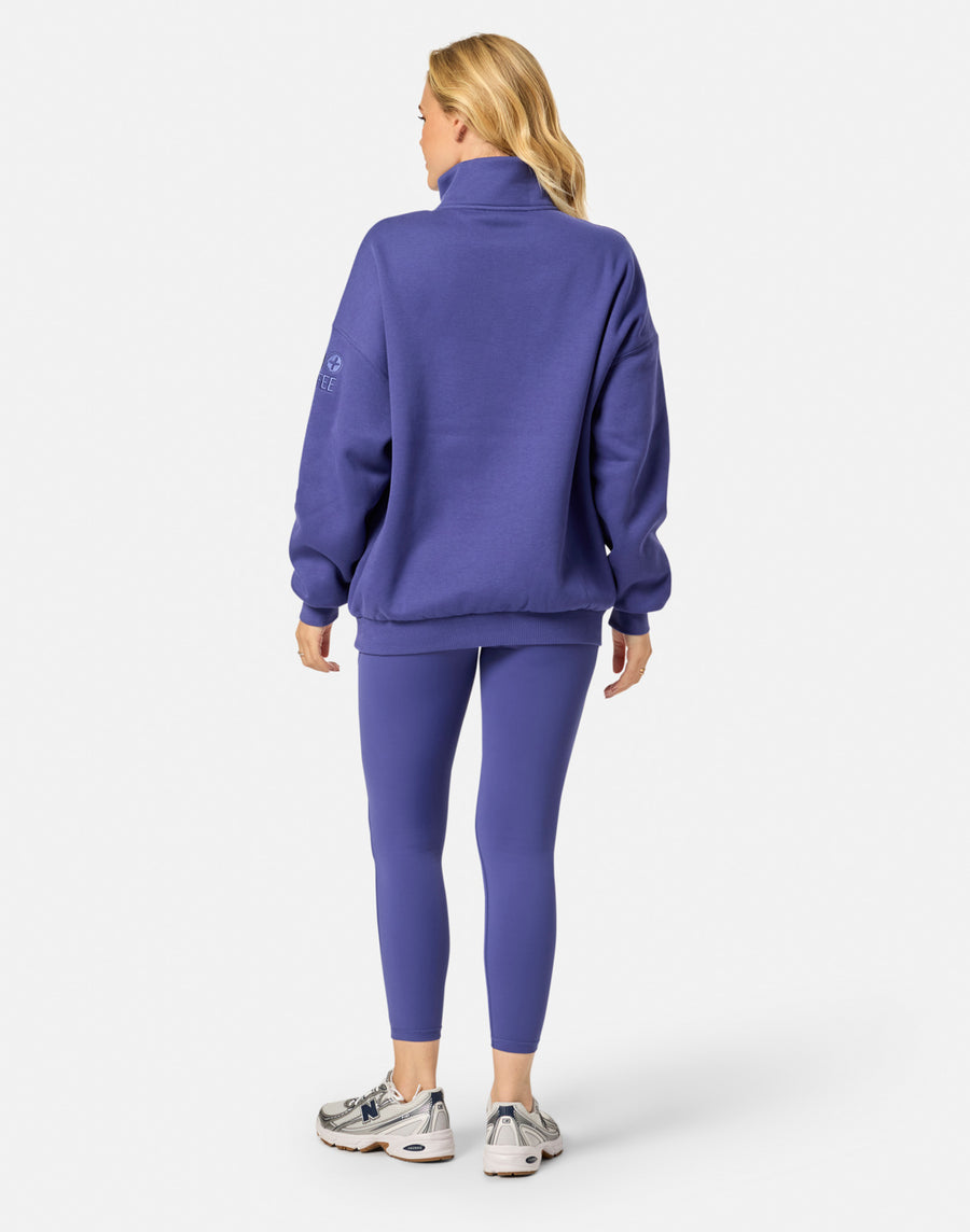 Snap Collar Sierra Sweatshirt in Violet Smoke
