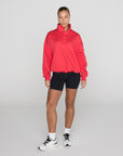 Snap Collar Sierra Sweatshirt in Power Red