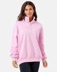 Snap Collar Sierra Sweatshirt in Baby Pink