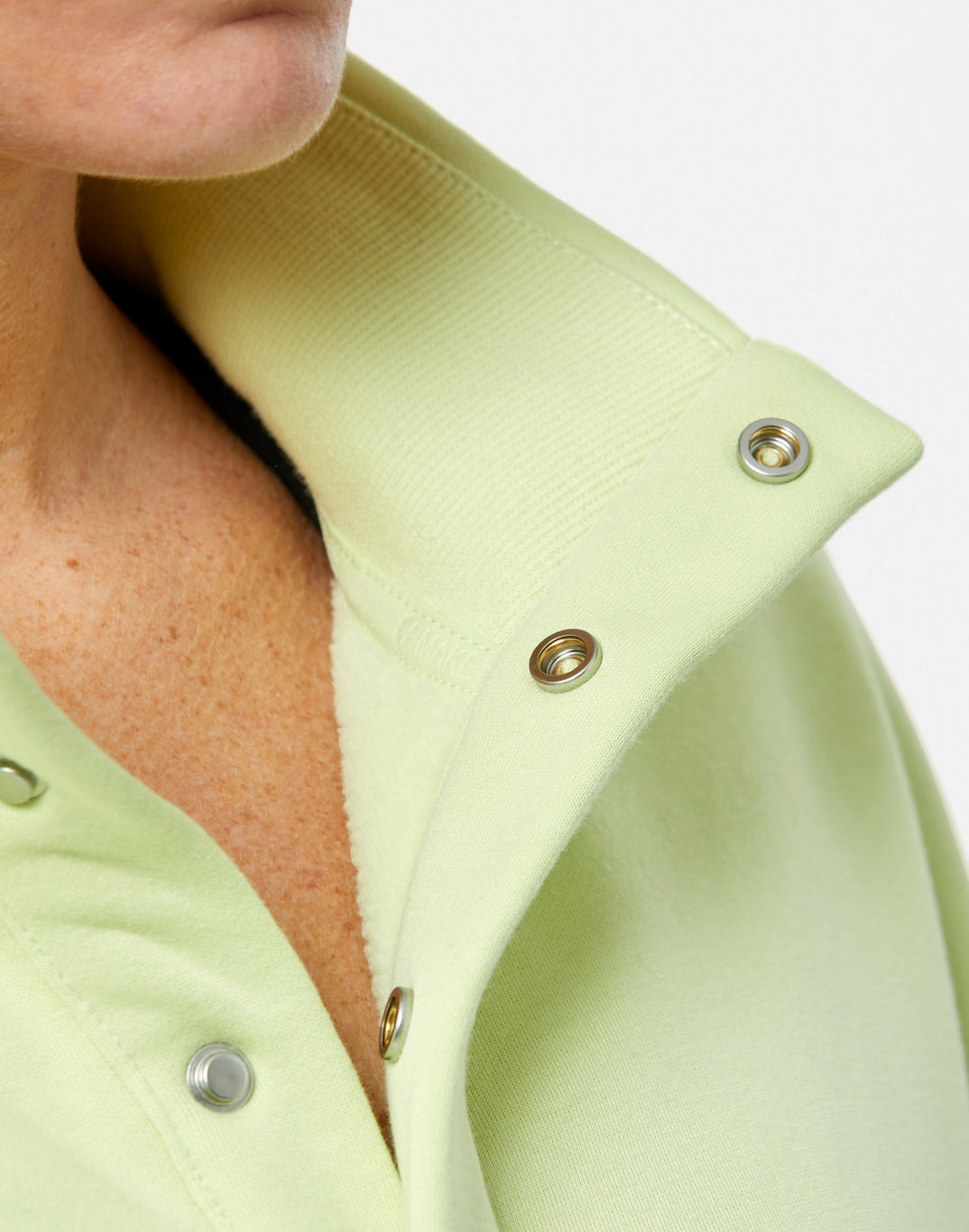 Snap Collar Sierra Sweatshirt in Lime Sorbet