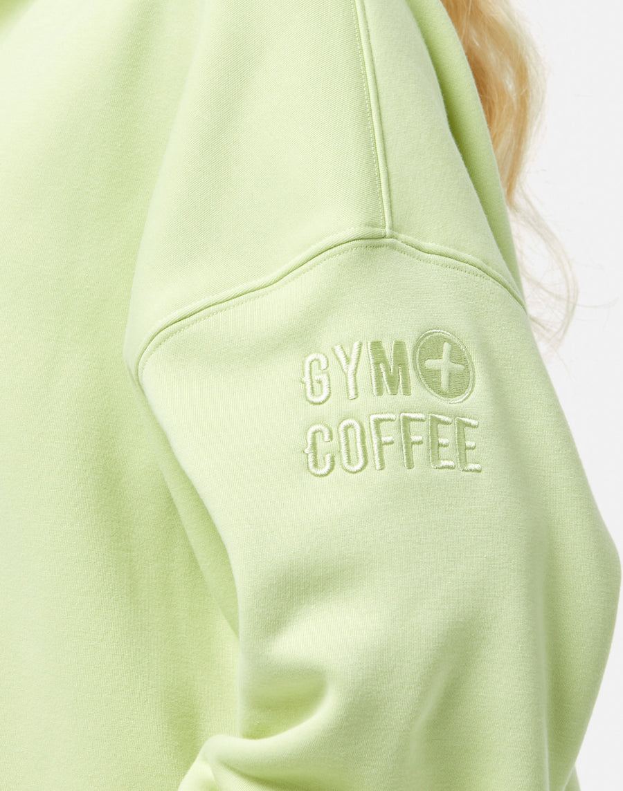 Snap Collar Sierra Sweatshirt in Lime Sorbet