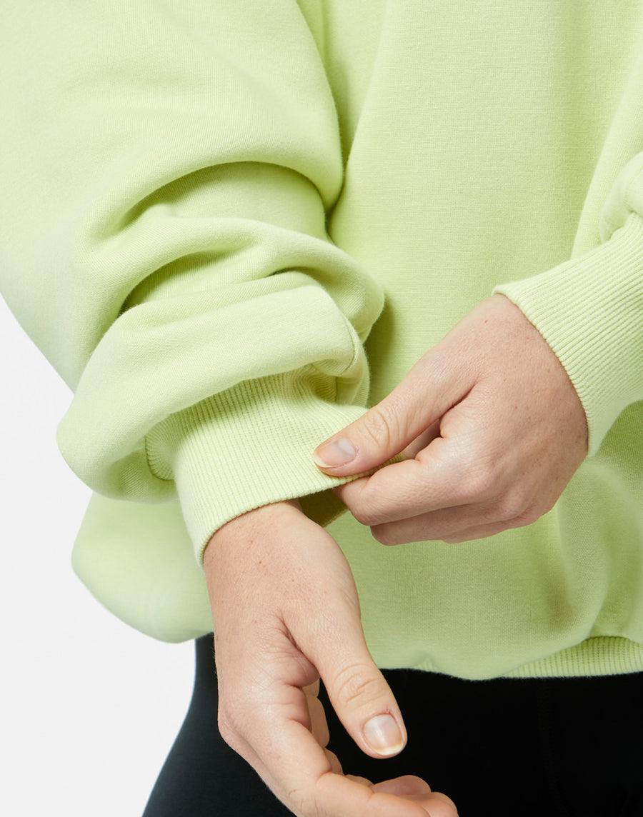 Snap Collar Sierra Sweatshirt in Lime Sorbet