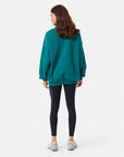 Snap Collar Sierra Sweatshirt in Teal