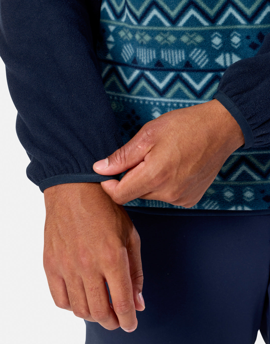 Half Snap Polar Fleece in Aztec Print