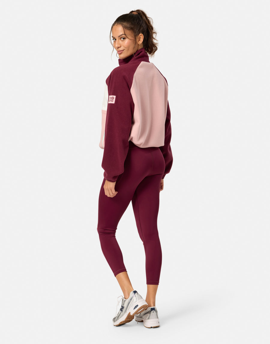 Snap Polar Fleece in Cherry Crush