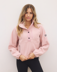 Snap Polar Fleece in Dusty Pink