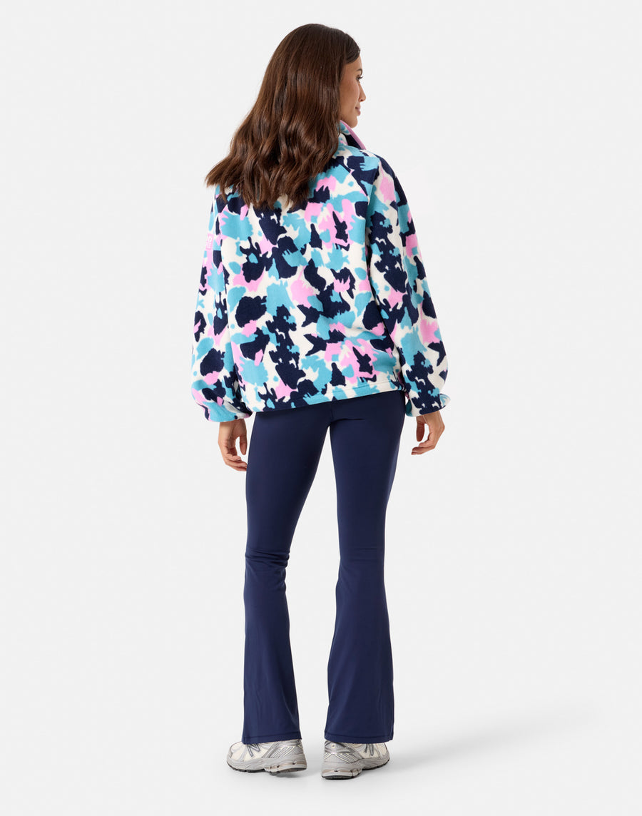 Snap Polar Fleece in Light Pop Print