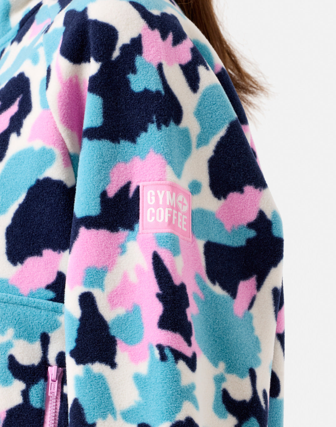 Snap Polar Fleece in Light Pop Print