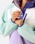 Snap Polar Fleece in Lilac Mint