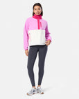 Snap Polar Fleece in Neon Pink