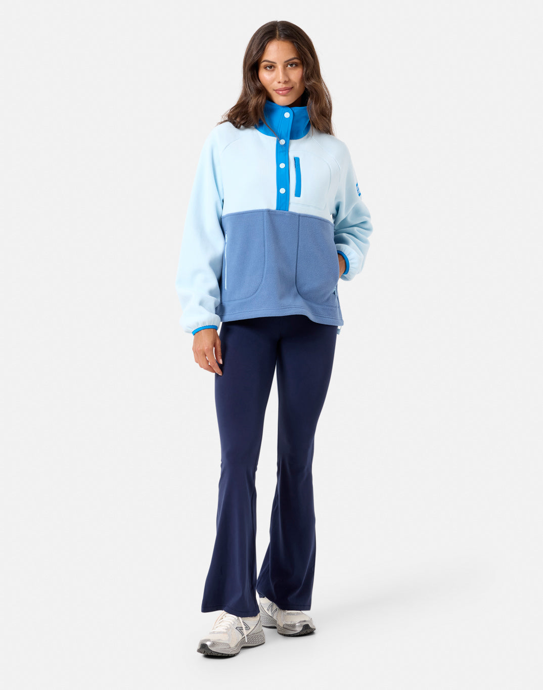 Snap Polar Fleece in Oasis Blue