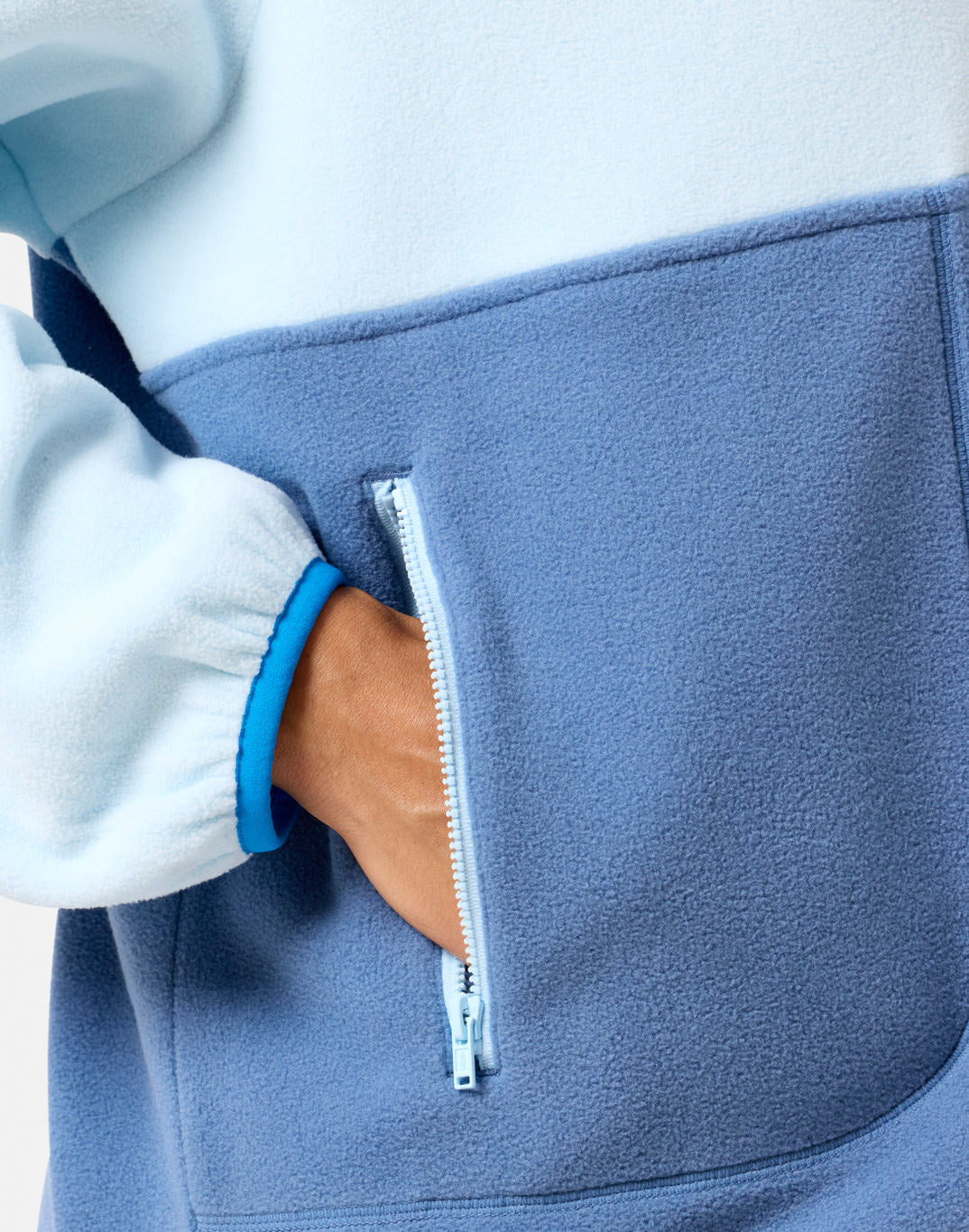 Snap Polar Fleece in Oasis Blue