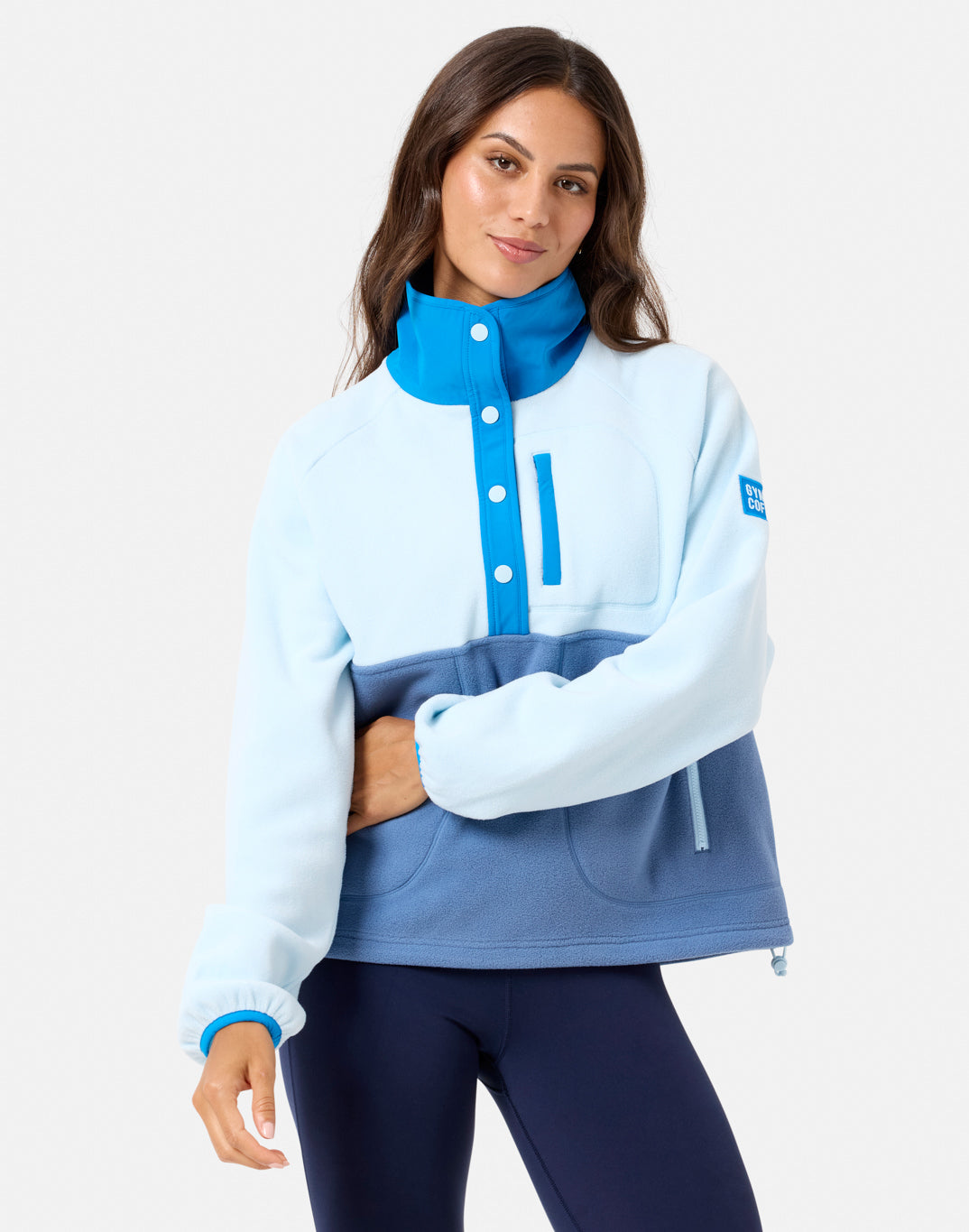 Snap Polar Fleece in Oasis Blue