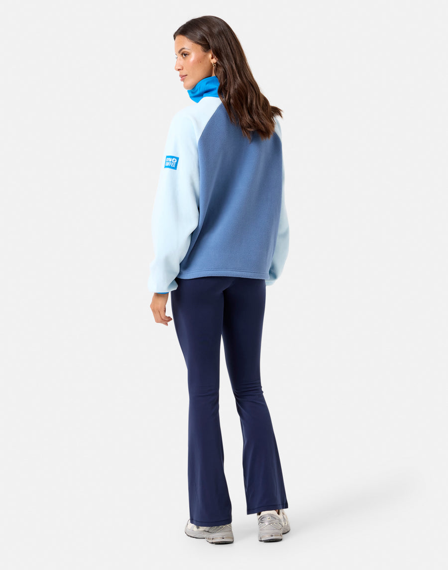 Snap Polar Fleece in Oasis Blue