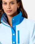 Snap Polar Fleece in Oasis Blue