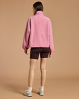 Snap Polar Fleece in Pink Velvet