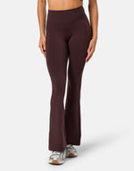 Soft-Motion Flare Legging in Mocha Bean