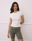 Soft-Motion Tee in Warm White