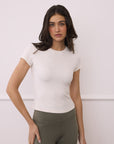 Soft-Motion Tee in Warm White