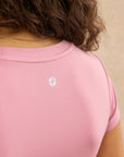 Soft-Motion Tee in Pink Velvet