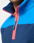 Half Zip Polar Fleece in Petrol Blue