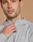 Hoodie in Stone Grey Marl