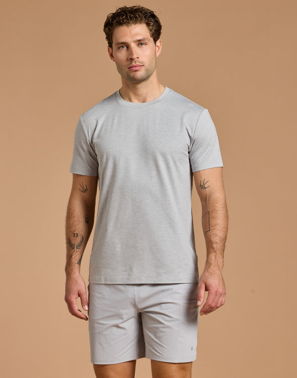 Daily Tee in Stone Grey Marl