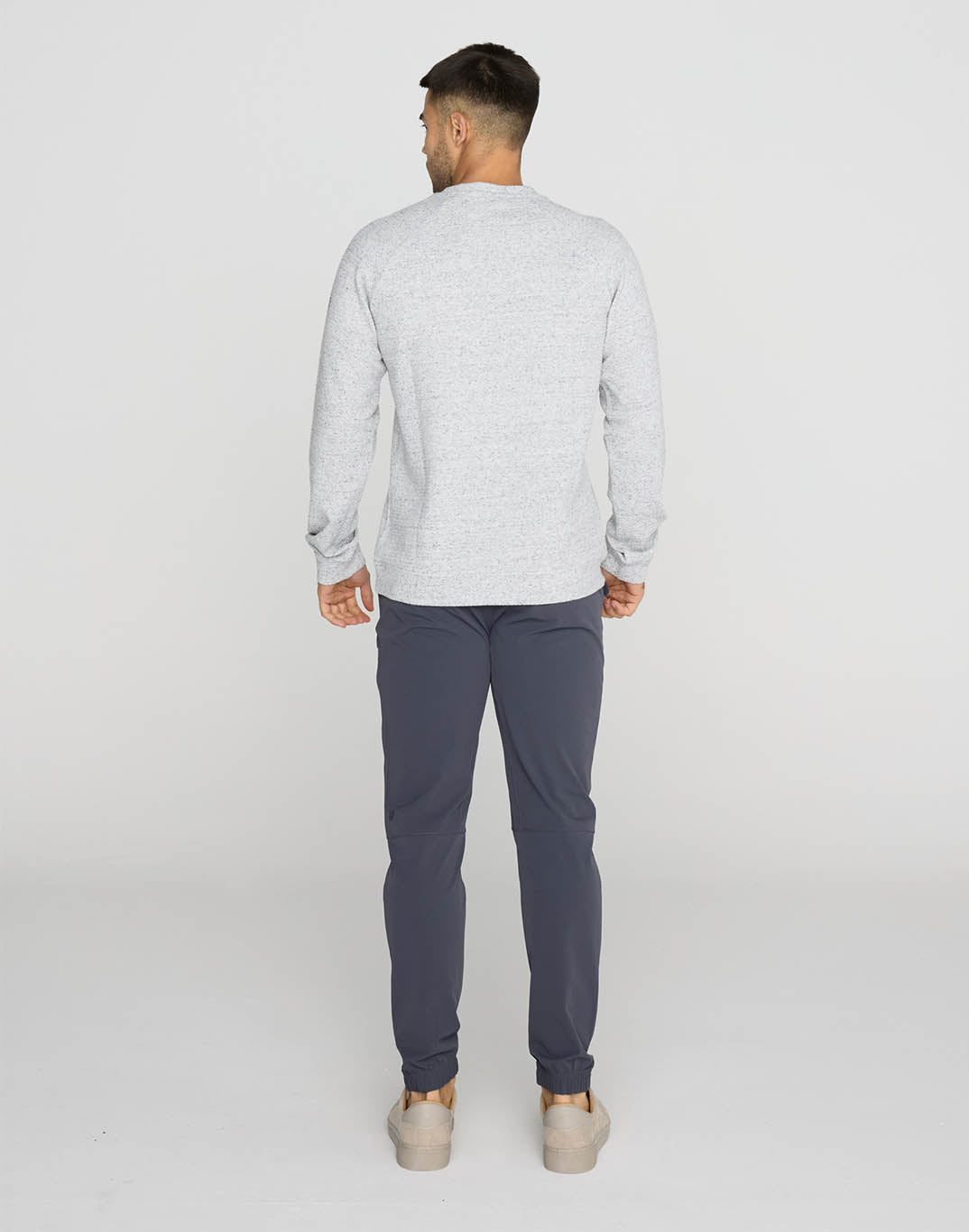 Textured Sweatshirt in Heather Grey