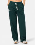 Clubhouse Wide Leg Jogger in Amazon Green