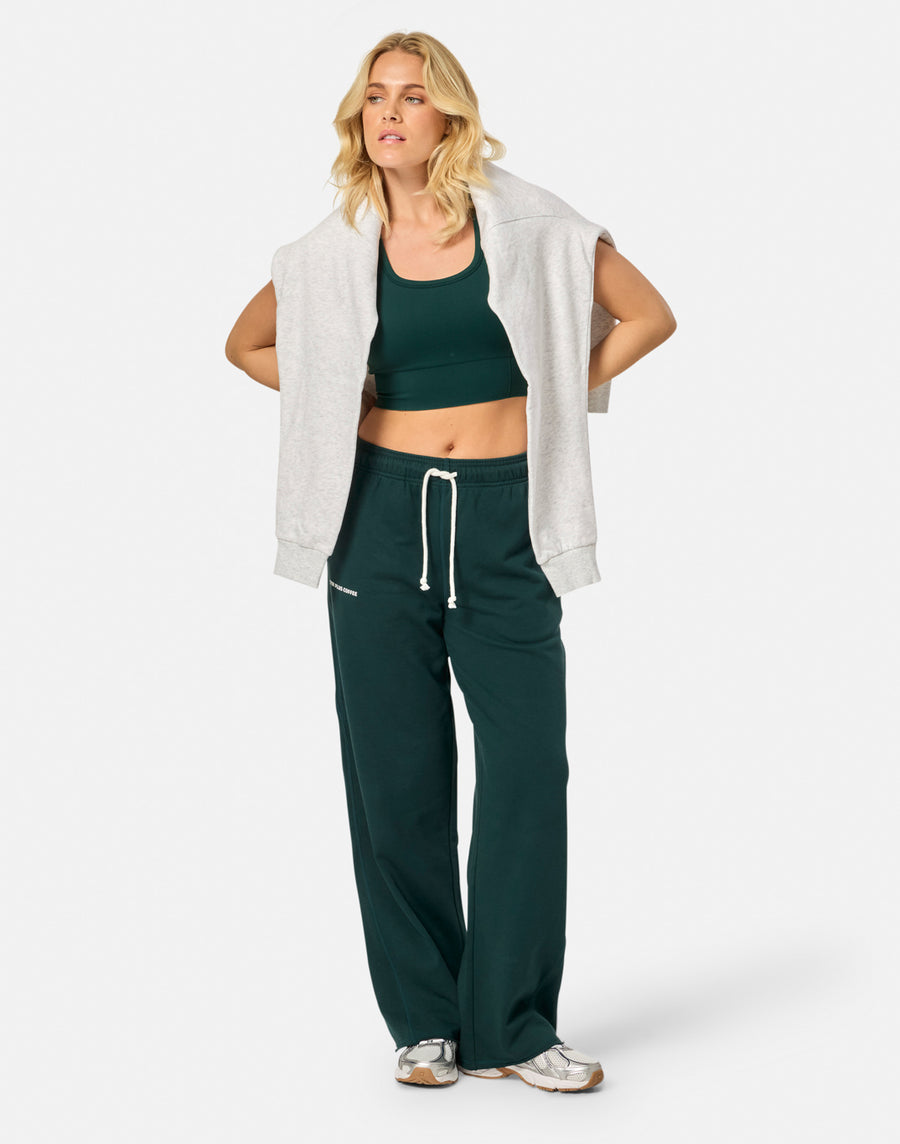 Clubhouse Wide Leg Jogger in Amazon Green