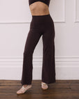 Wide Leg Legging in Mocha Bean