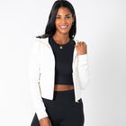 Chill Crop Zip Hoodie in Ivory White - Hoodies - Gym+Coffee IE