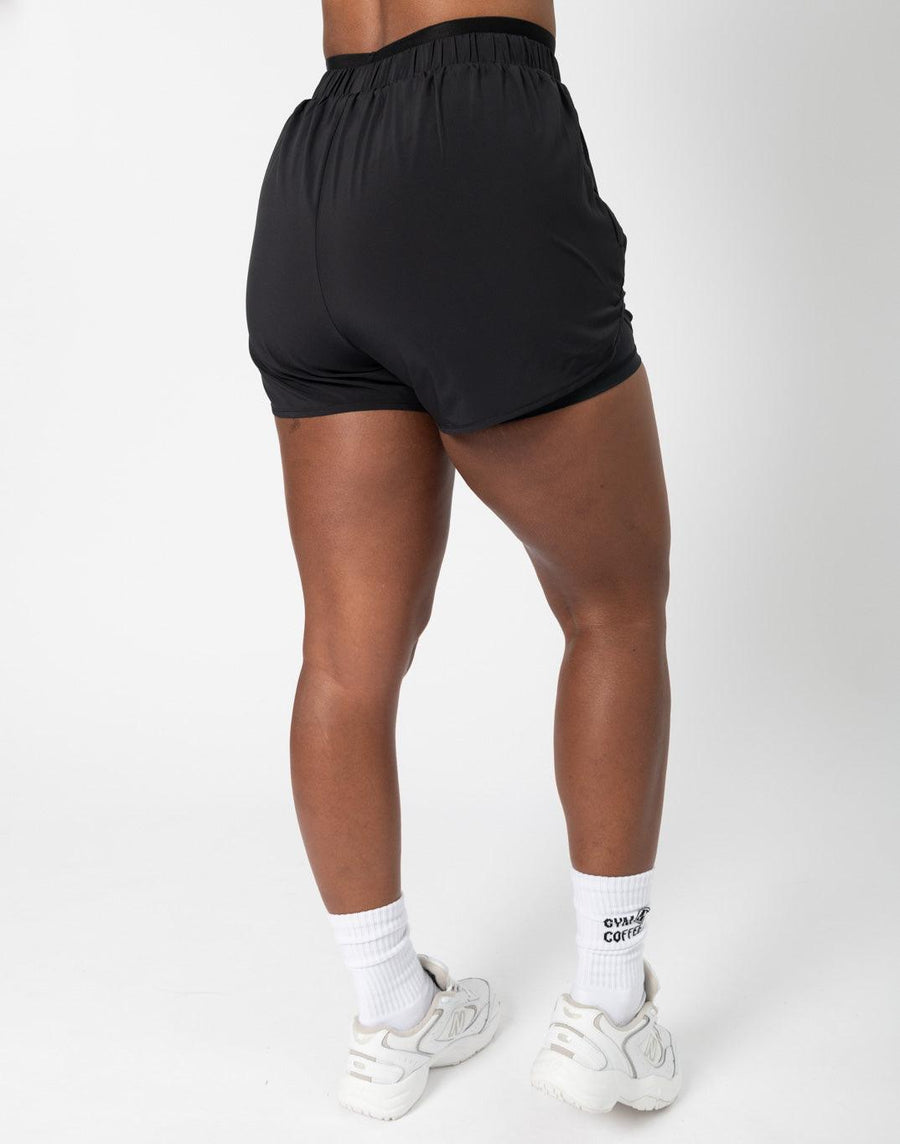 Relentless 2in1 3.5" Shorts in Black - Shorts - Gym+Coffee IE