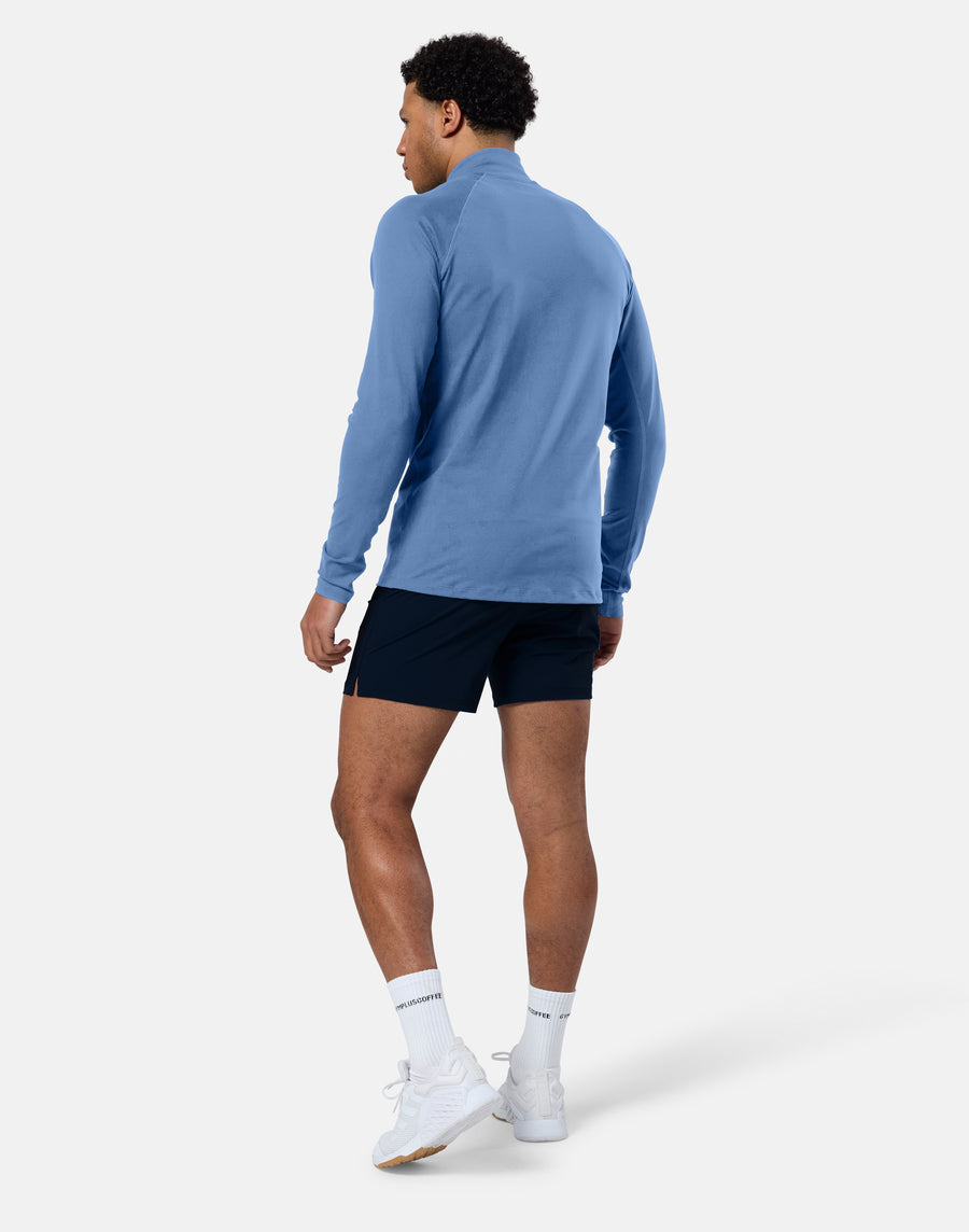 Relentless 1/4 Zip in Oasis Blue